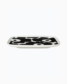 Marimekko Piatto Oiva - Unikko 15 x 12 cm, bianco - nero