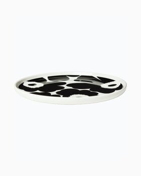 Marimekko Oiva - Unikko lautanen 20 cm, valkoinen - musta