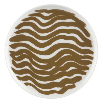 Marimekko Oiva - Hyräily plate, 20 cm, 3 pcs, wet sand - black