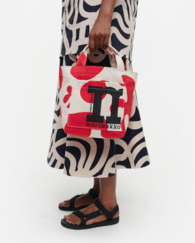 Marimekko Mono Mini Tote Pulloposti bag, cotton - red