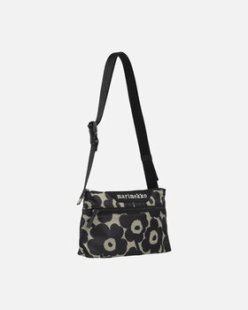 Marimekko Sac à bandoulière Neat Crossbody Unikko Small, noir - kaki