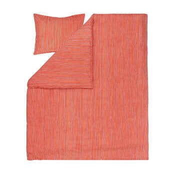 Marimekko Piccolo duvet cover,  240 x 220 cm, warm orange - light pink