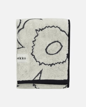 Marimekko Piirto Unikko hand towel, 50 x 100 cm, ivory - black