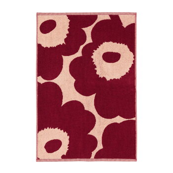 Marimekko Unikko hand towel, 50 x 70 cm, pink - dark cherry