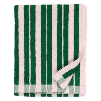 Marimekko Raide käsipyyhe, 50 x 70 cm, vihreä - vaaleanpunainen, tuotteen lisäkuva