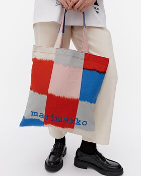 Marimekko Vankka Ostjakki tote bag, 43 x 41 cm, pink - blue - red, extra image