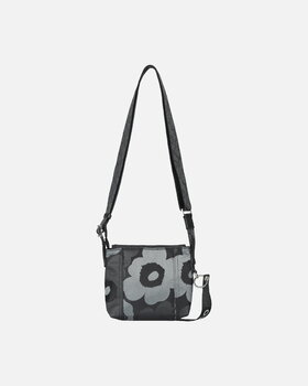 Marimekko Mini Messenger olkalaukku, Unikko harmaa - tummanharmaa - musta, tuotteen lisäkuva