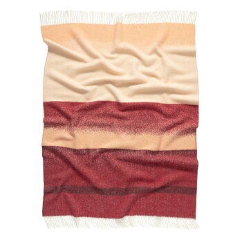 Marimekko Sel?nne throw, 130 x 170 cm, burgundy - off-white - peach, extra image