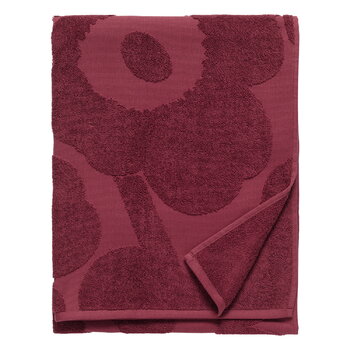 Marimekko Serviette de bain Unikko Solid, 70 x 150 cm, bordeaux, image extra