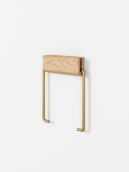 Moebe Toilet roll holder, oak - brass, extra image