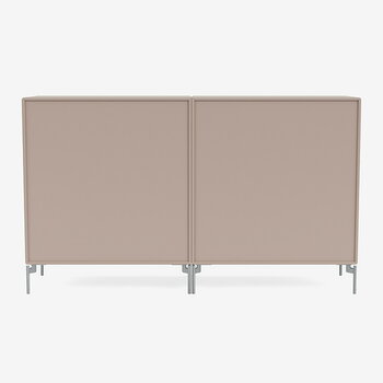 Montana Furniture Pair sideboard, matt chrome legs - 137 Mushroom
