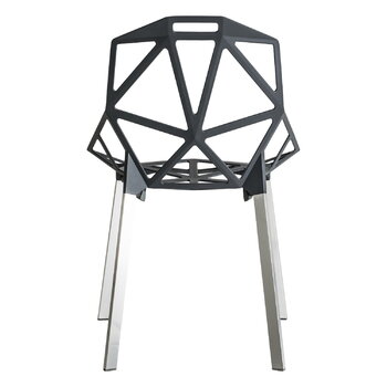 Magis Chair_One, Anthrazit - Beine aus poliertem Aluminium