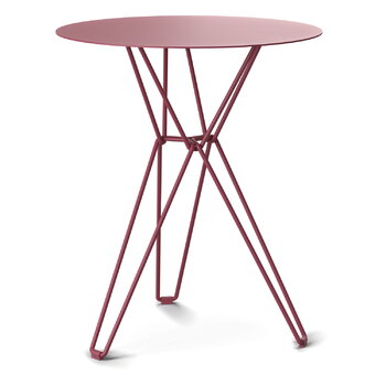 Massproductions Tio pöytä, 60 cm, korkea, viininpunainen