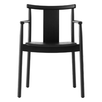 Audo Copenhagen Merkur dining chair with armrest, black oak