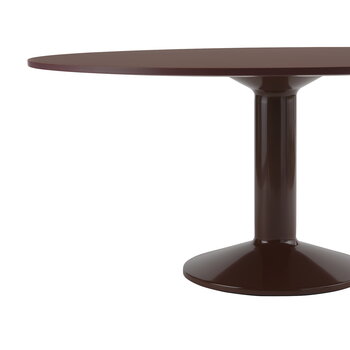 Muuto Midst table, 120 cm, dark red linoleum - dark red