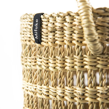 Mifuko Bolga basket with loop XS, natural