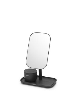 Brabantia ReNew mirror with storage tray, dark grey