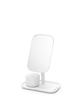 Brabantia Specchio con portaoggetti ReNew, bianco