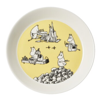 Arabia Moomin plate set, Yellow & Hurray!