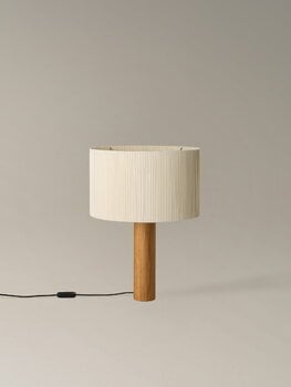Santa & Cole Lampe de table Moragas, blanc naturel - chêne