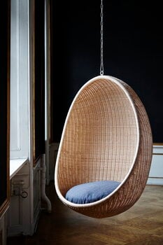 Sika-Design Hanging Egg Exterior chair, natural - white cushion