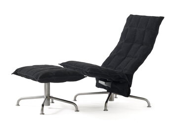 Woodnotes Fauteuil K, étroit, structure pivotante en étoile, noir