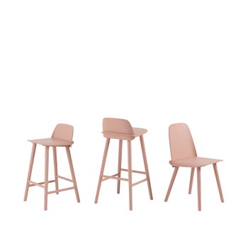 Muuto Nerd bar stool, 75 cm, tan rose