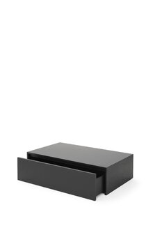 New Works Tavolino da salotto Mass High con cassetto, rovere tinto nero