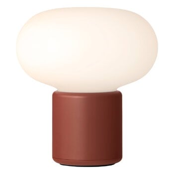 New Works Karl-Johan portable table lamp, earth red