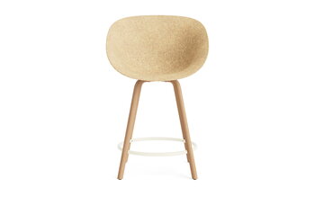 Normann Copenhagen Mat käsinojallinen baarituoli, 65 cm, pyökki - cream steel - hemp, tuotteen lisäkuva
