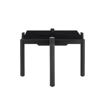 Wendelbo Table basse Notch, rectangulaire, modèle M, verre noir - chêne