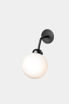 Nuura Apiales wall lamp, hardwired, satin black - opal white