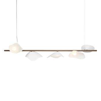 Nuura Lampada a sospensione Florii 5 Linear, bronzo scuro - bianco, immagine extra