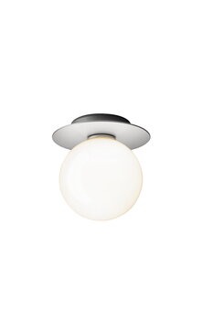 Nuura Liila 1 wall/ceiling lamp, small, silver - opal