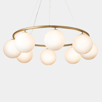 Nuura Suspension Miira 8 Circular, laiton - blanc opale, image extra