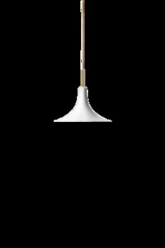 Nuura Petalii 1 pendant, small, white - polished brass