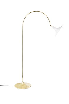 Nuura Lampadaire Petalii, blanc - laiton poli