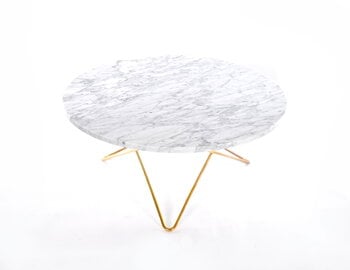 OX Denmarq O table, brass - white marble