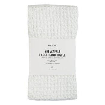 The Organic Company Big Waffle hand towel, 50 x 130 cm, natural white