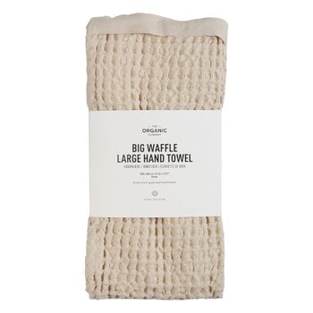 The Organic Company Big Waffle hand towel, 50 x 130 cm, stone