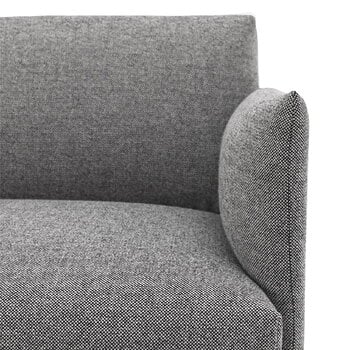 Muuto Outline sofa, 3 1/2 seater, black metal - Hallingdal 166, extra image