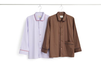 HAY Outline pyjama shirt, long-sleeved, milk chocolate, extra image