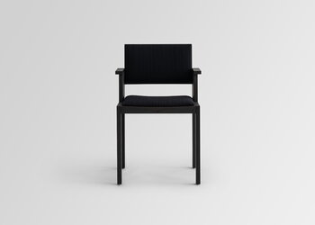Vaarnii 016 Maasto dining arm chair, upholstered, black - black Kvadrat Alle, extra image