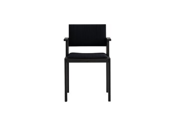 Vaarnii 016 Maasto dining arm chair, upholstered, black - black Kvadrat Alle, extra image