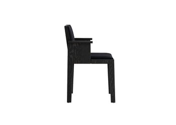 Vaarnii 016 Maasto dining arm chair, upholstered, black - black Kvadrat Alle, extra image