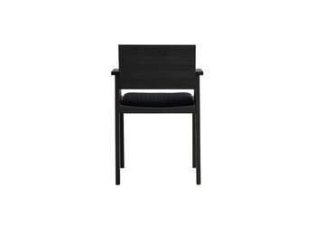 Vaarnii 016 Maasto dining arm chair, upholstered, black - black Kvadrat Alle, extra image