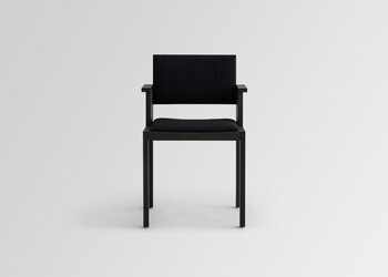 Vaarnii 016 Maasto dining arm chair, upholstered, black - black Kvadrat Alle, extra image