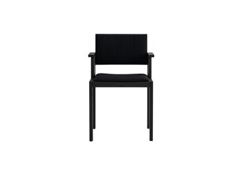 Vaarnii 016 Maasto dining arm chair, upholstered, black - black Kvadrat Alle, extra image