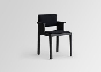 Vaarnii 016 Maasto dining arm chair, upholstered, black - black Kvadrat Alle, extra image