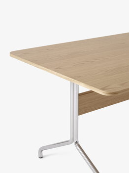 &Tradition Pavilion AV24 table, chrome - lacquered oak